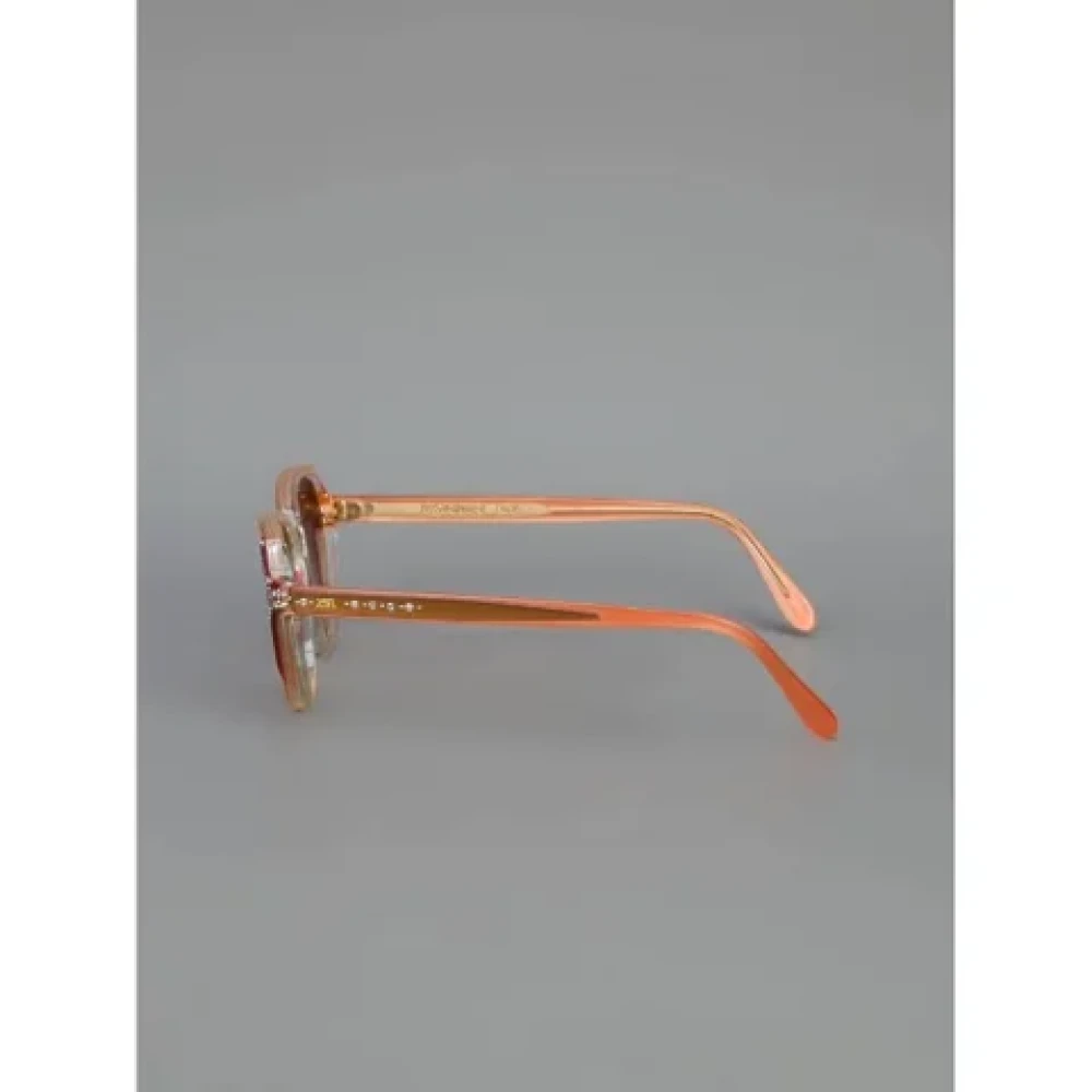 Yves Saint Laurent Vintage Pre-owned Acetate sunglasses Orange Dames