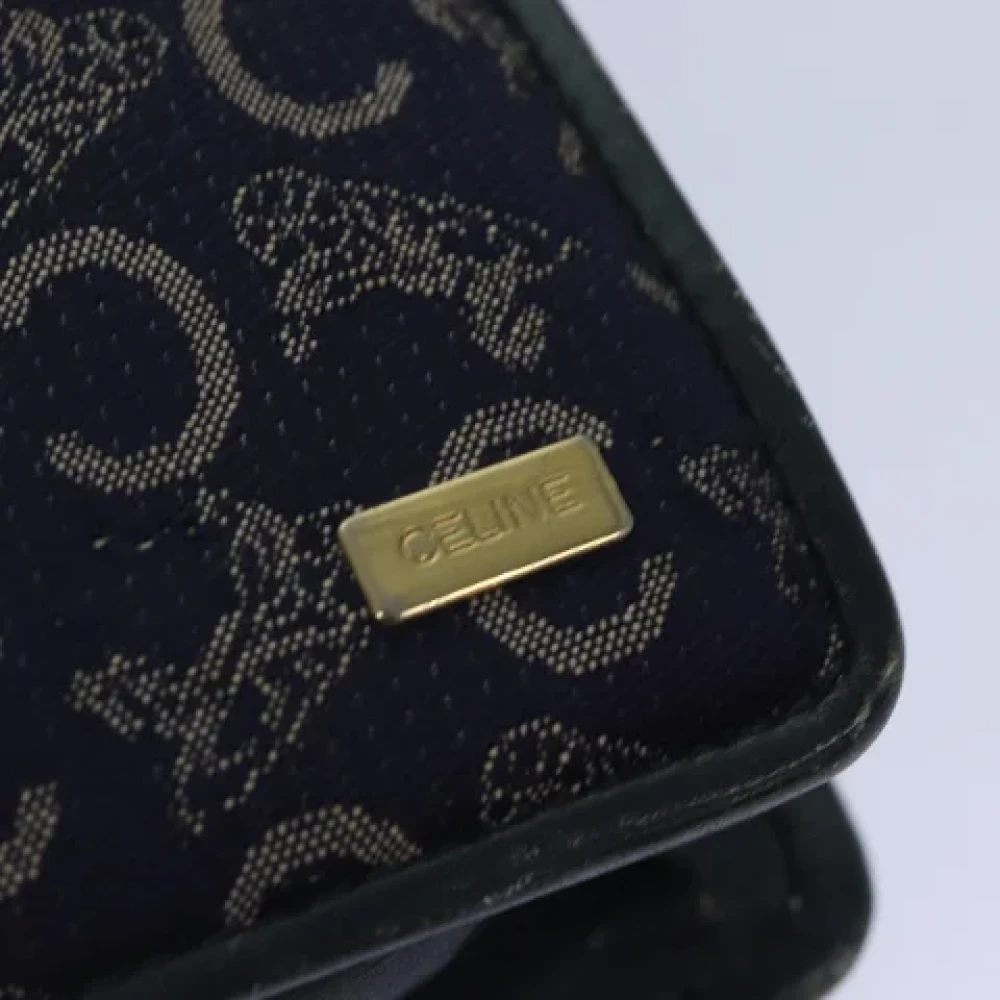 Celine Vintage Pre-owned Canvas clutches Blue Dames