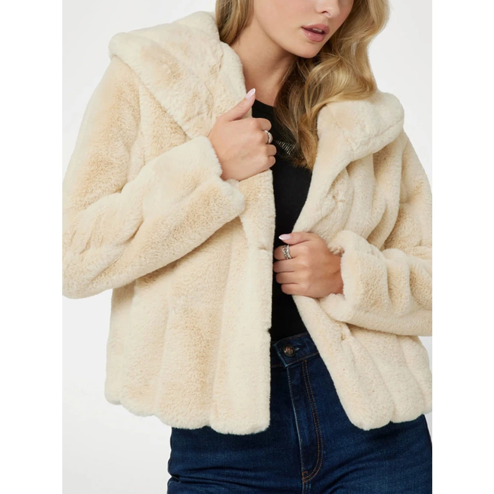 Guess Eco Sophy Bontjas Ivoor Strepen Beige Dames