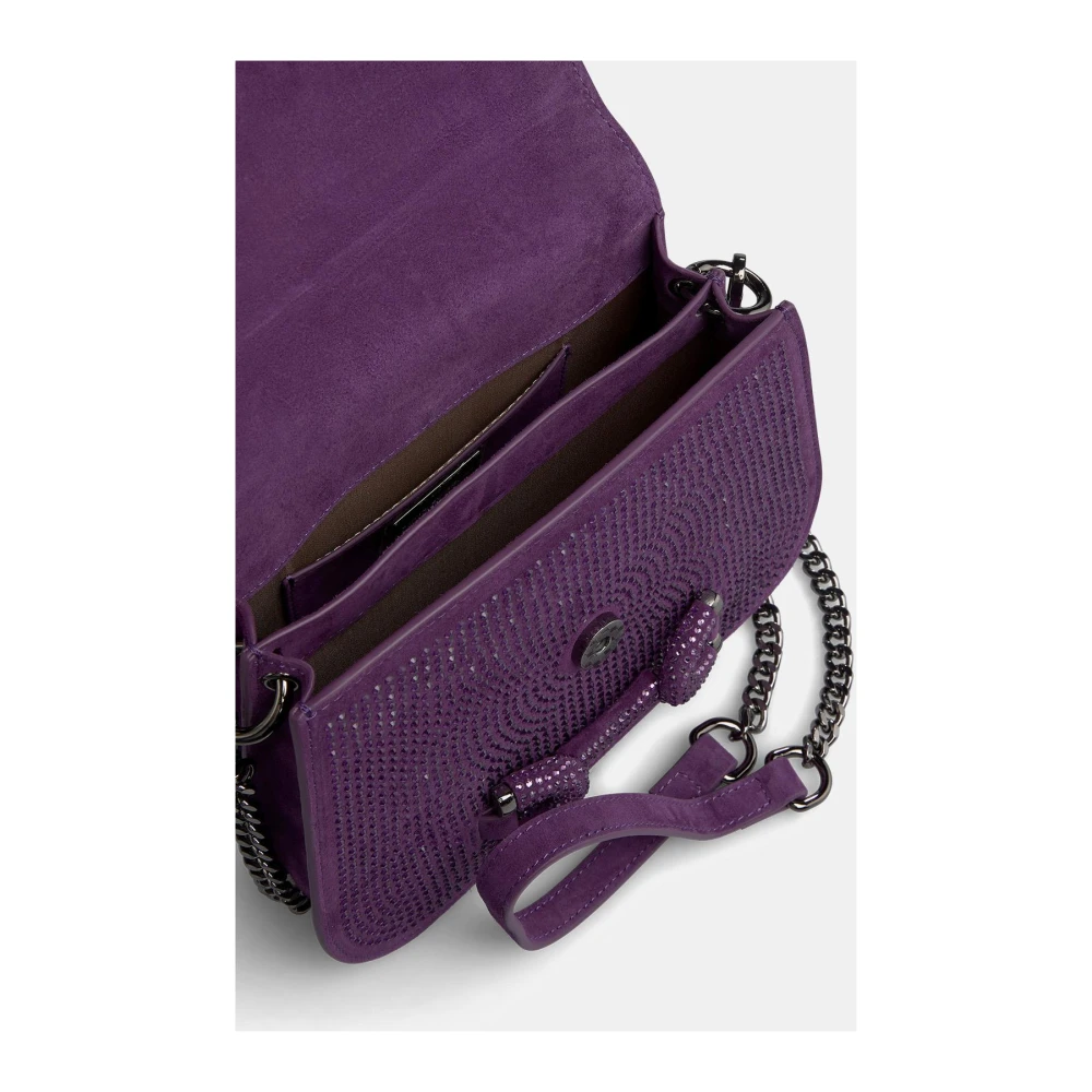 Alma en Pena Handtas bedekt met glitter Purple Dames