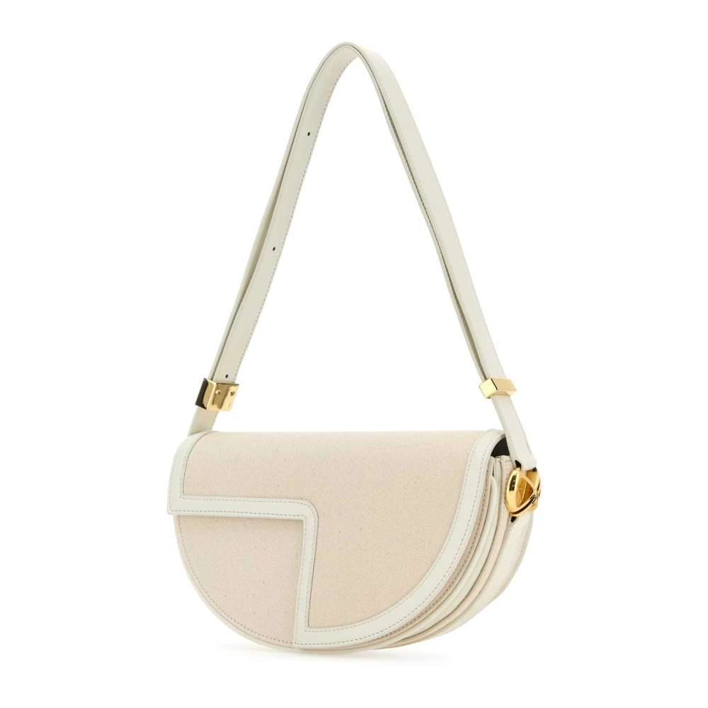 Patou Canvas en leren schoudertas Pink Dames