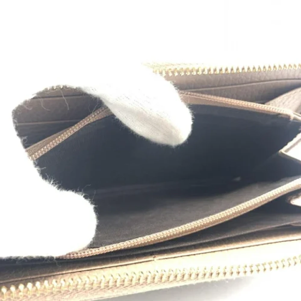 Gucci Vintage Pre-owned Leather wallets Beige Dames