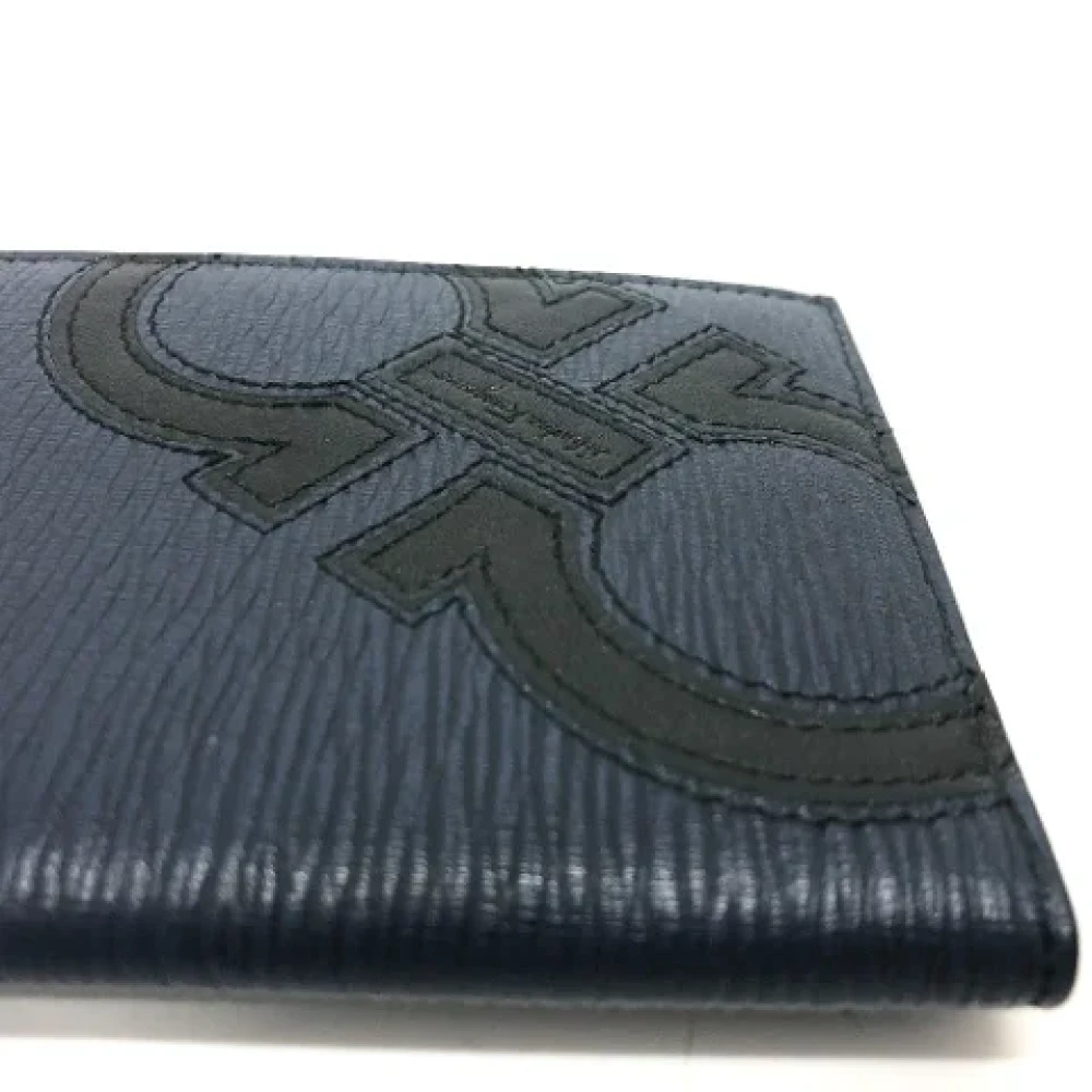 Salvatore Ferragamo Pre-owned Leather wallets Blue Dames