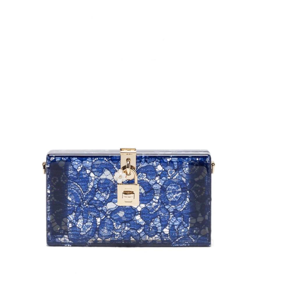 Dolce & Gabbana Elegante Vrouw Clutch Tas Blue Dames