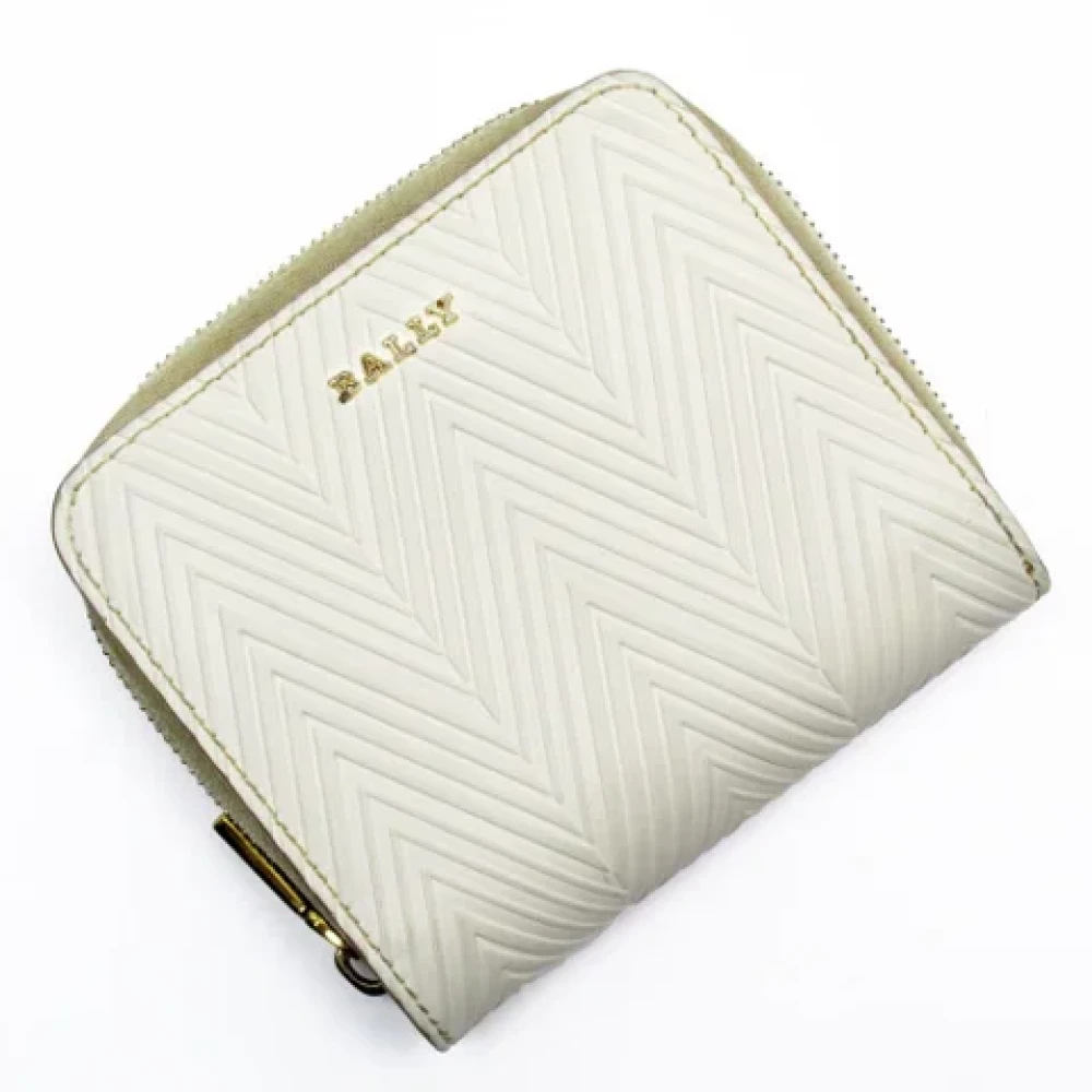 Bally Pre-owned Leather wallets White Unisex