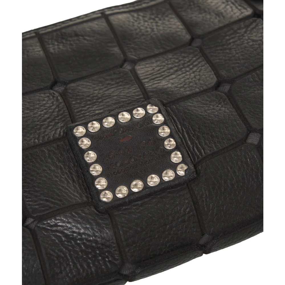 Campomaggi Zwarte Leren Crossbody Schoudertas Black Dames