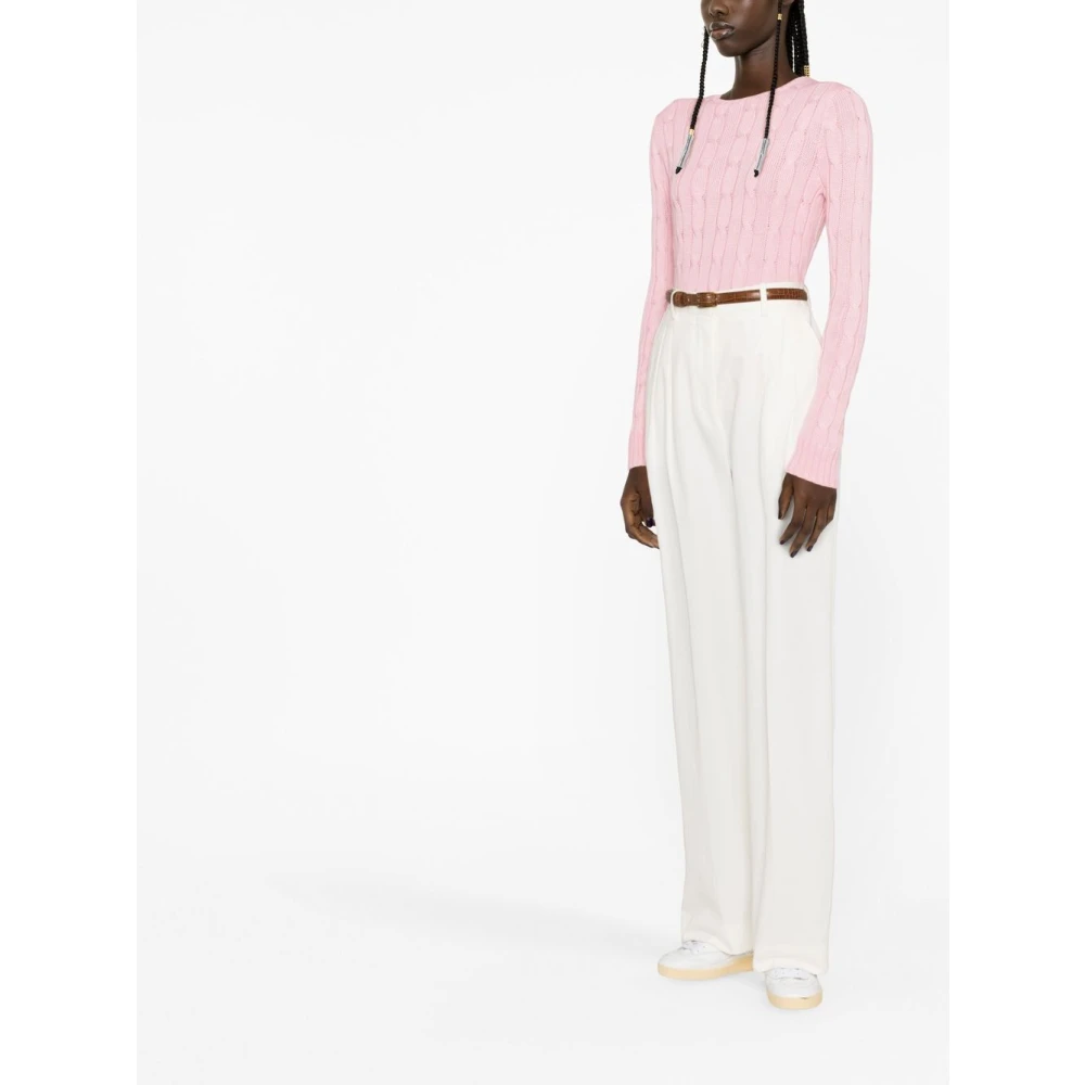 Polo Ralph Lauren Knit Pullover Sweater Pink Dames