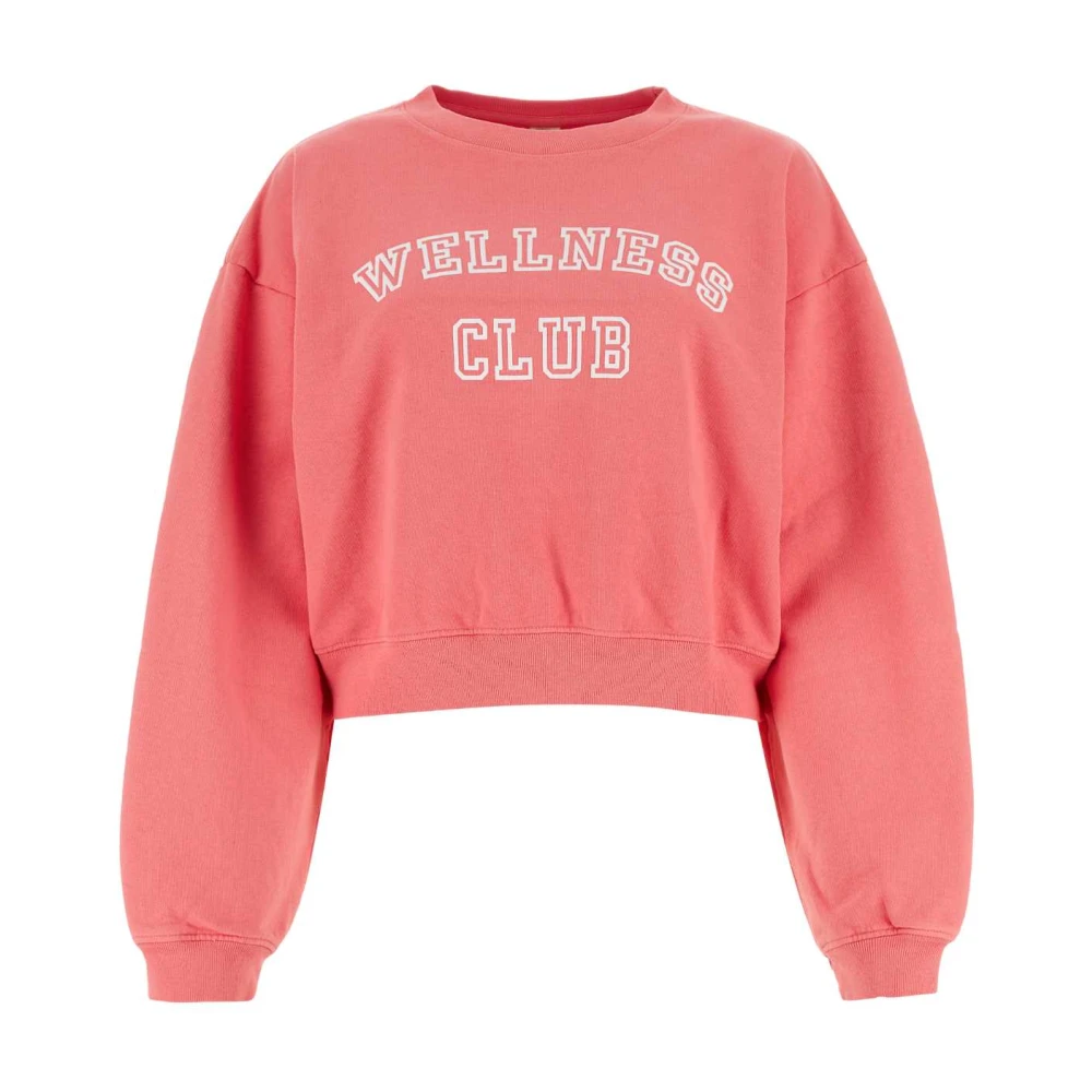 Sporty & Rich Donkerroze katoenen sweatshirt Pink Dames