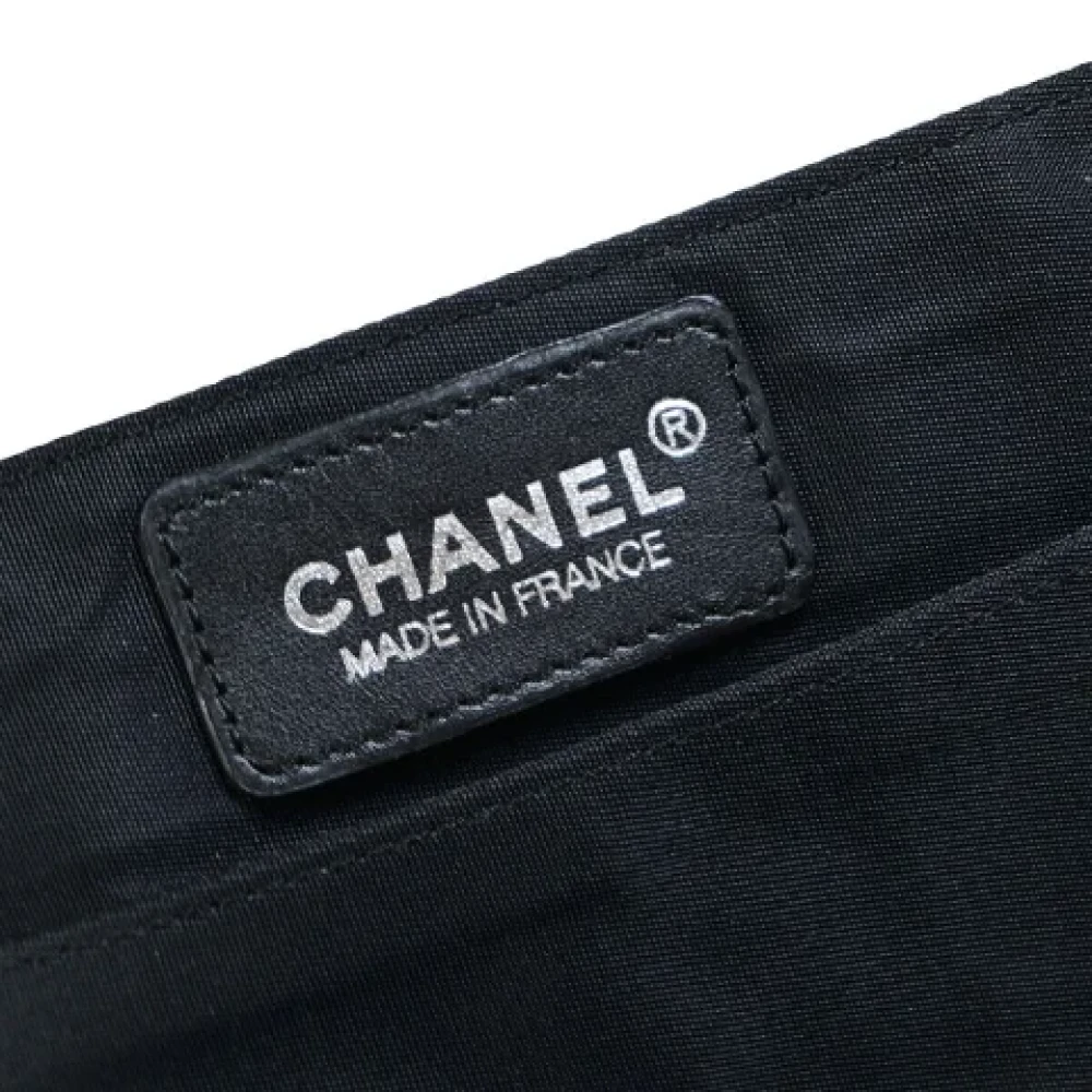 Chanel Vintage Pre-owned Canvas clutches Black Dames