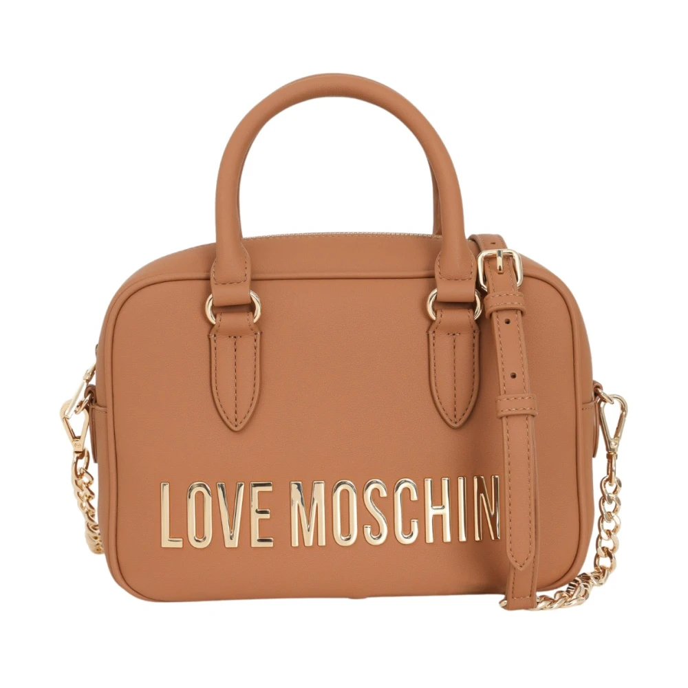 Love Moschino Grijze PU Tas Brown Dames