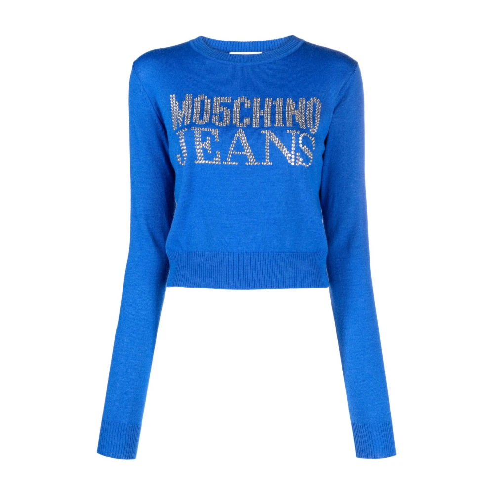 Moschino Blauwe Sweaters voor Heren Blue Dames