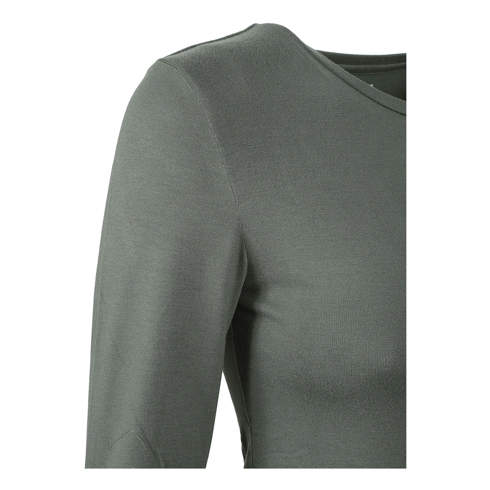 majestic filatures Groene Viscose Elastaan T-shirts en Polos Green Dames