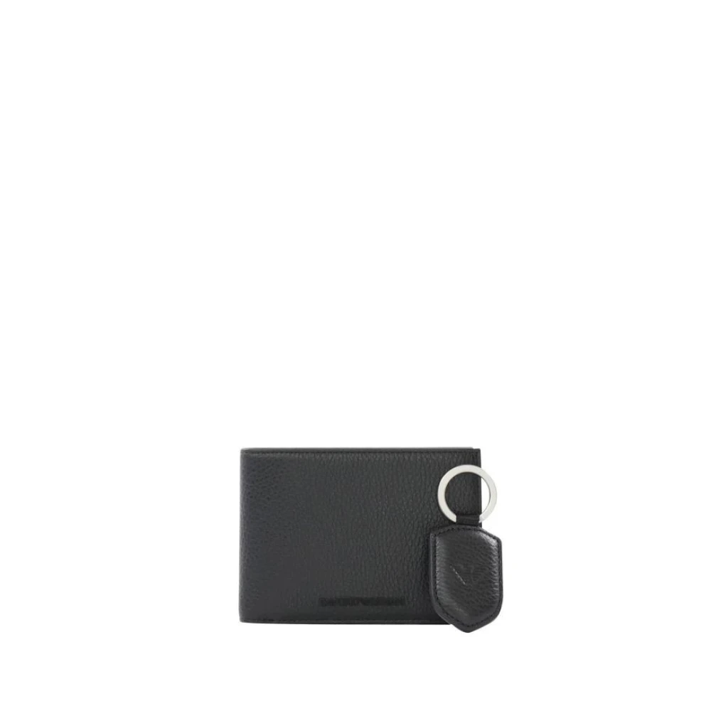 Emporio Armani Black Gift Box With Wallet And Keyring In Tumbled Leather - Image 3