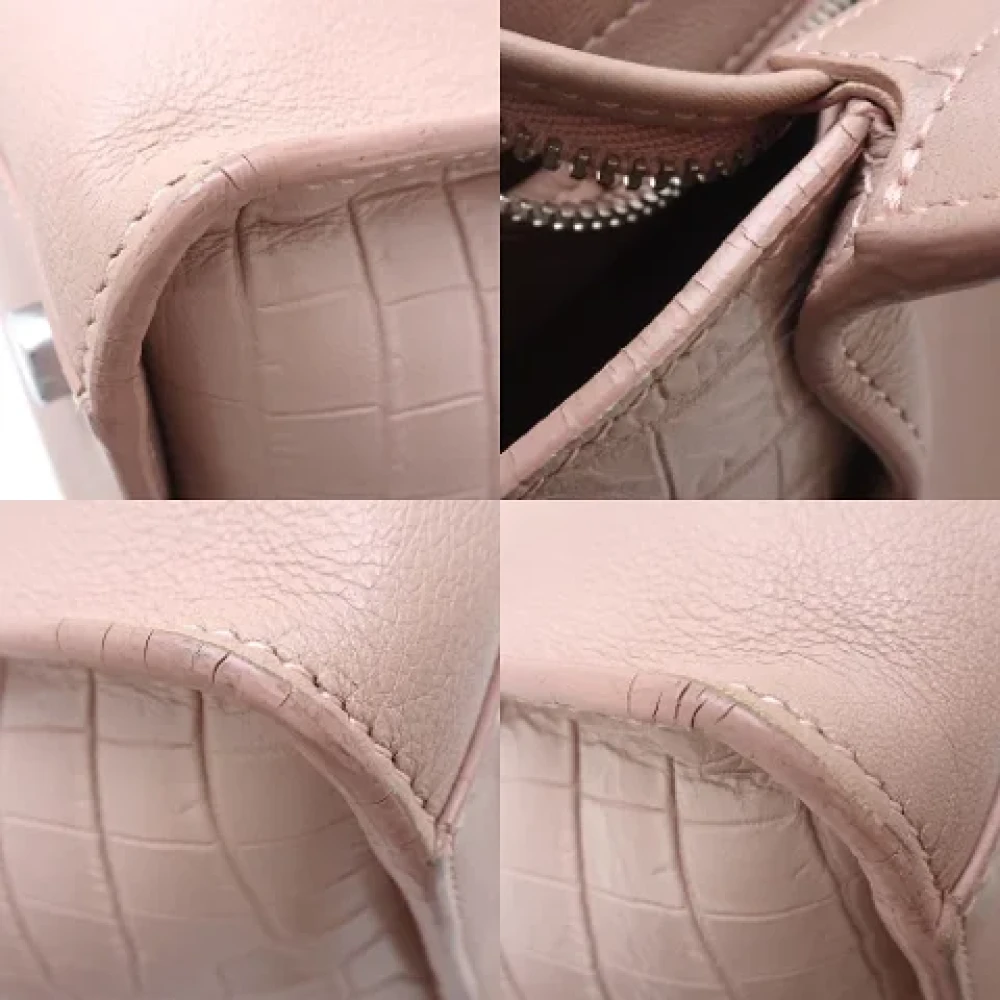 Yves Saint Laurent Vintage Pre-owned Leather handbags Pink Dames