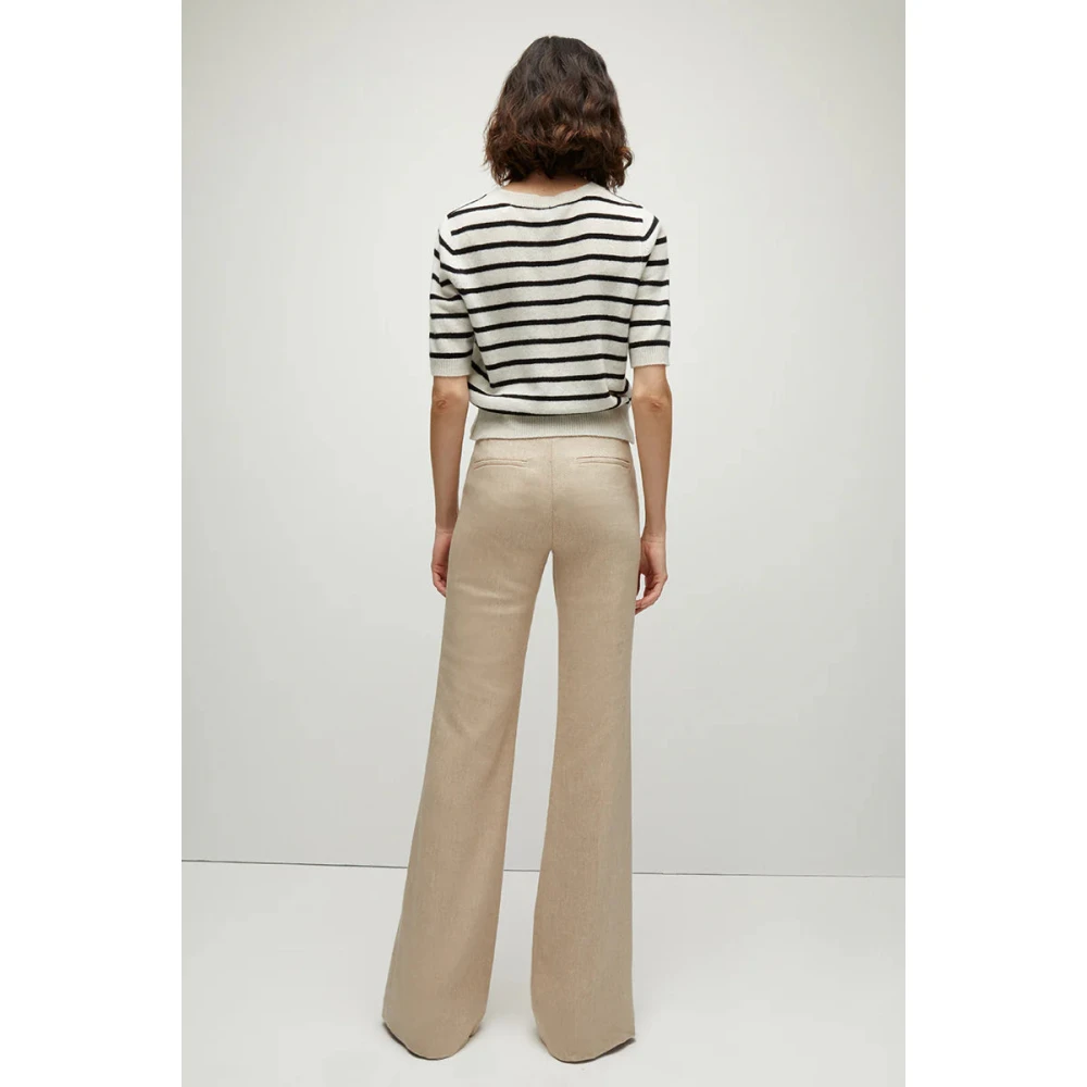 Veronica Beard Verlengende Komi Broek met Middenlijnen Beige Dames