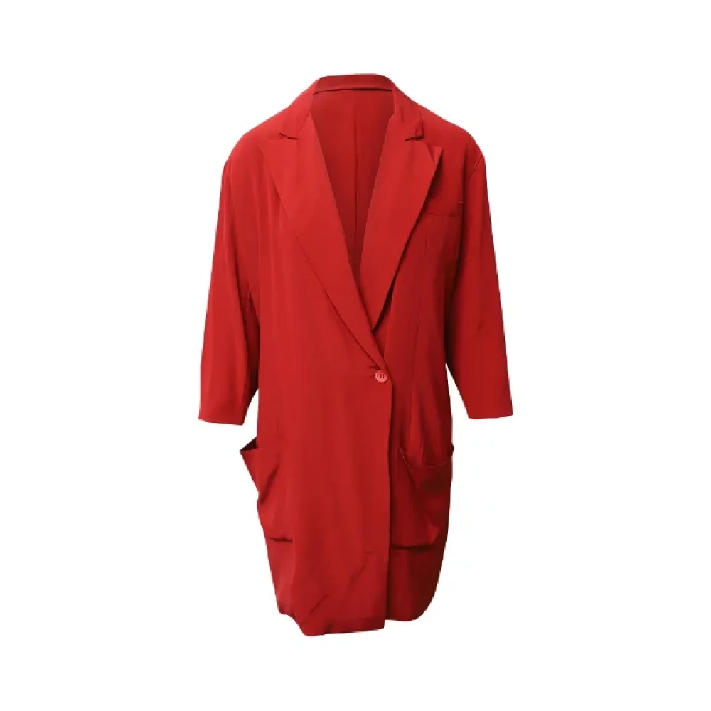 Miu Pre-owned Silk outerwear Red Dames