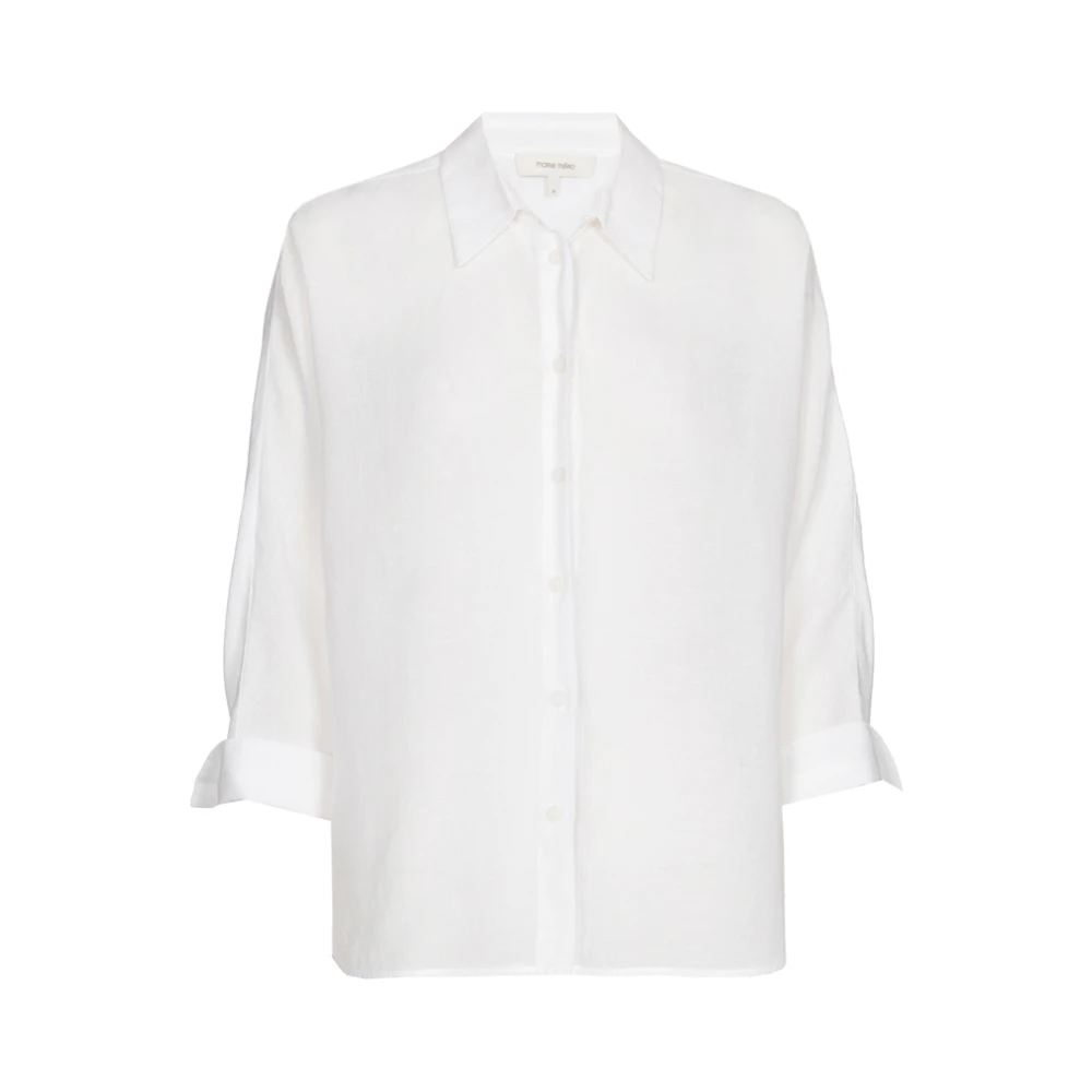 Marie Méro Witte Linnen Oversized Blouse White Dames