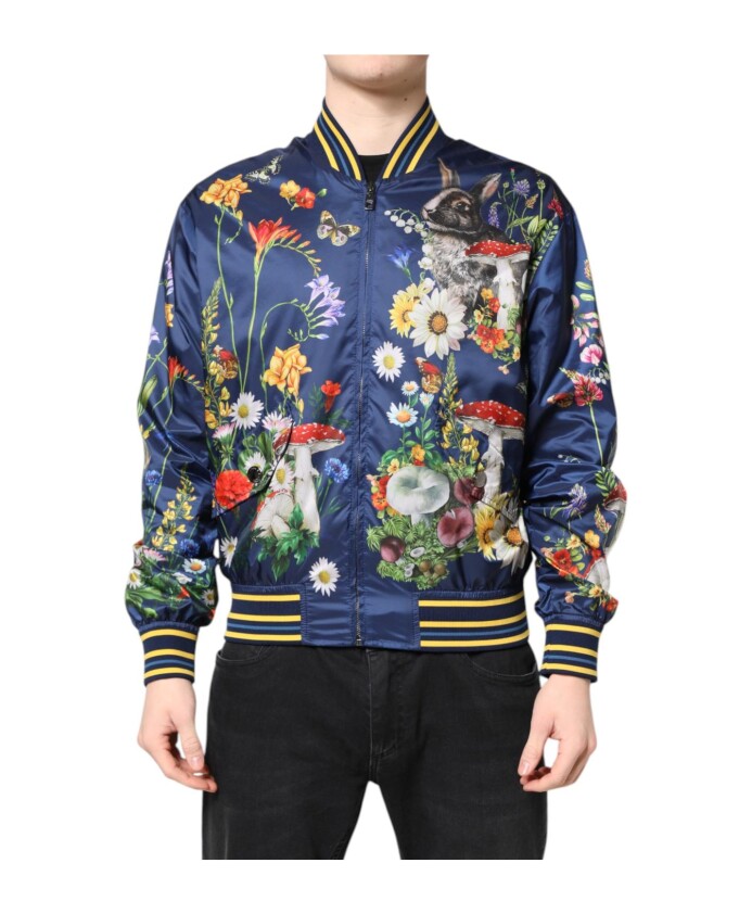 bomber-floral-bleu-avec-fermeture-eclair