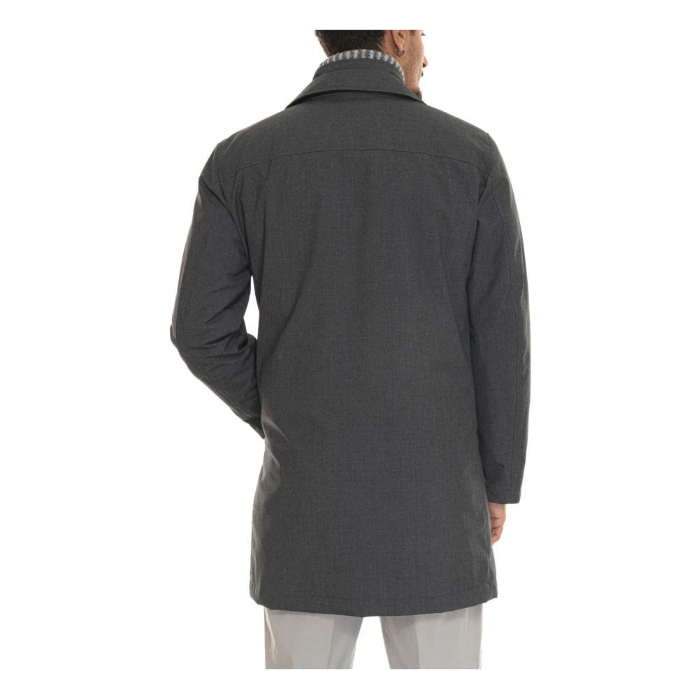 Fay Canvas Morning Coat met knoopsluiting Black Heren
