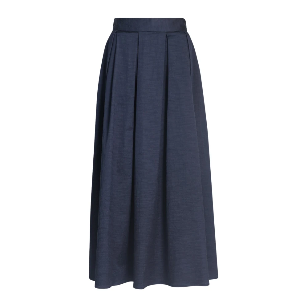 March23 Maxi-rok met bloemenprint Blue Dames