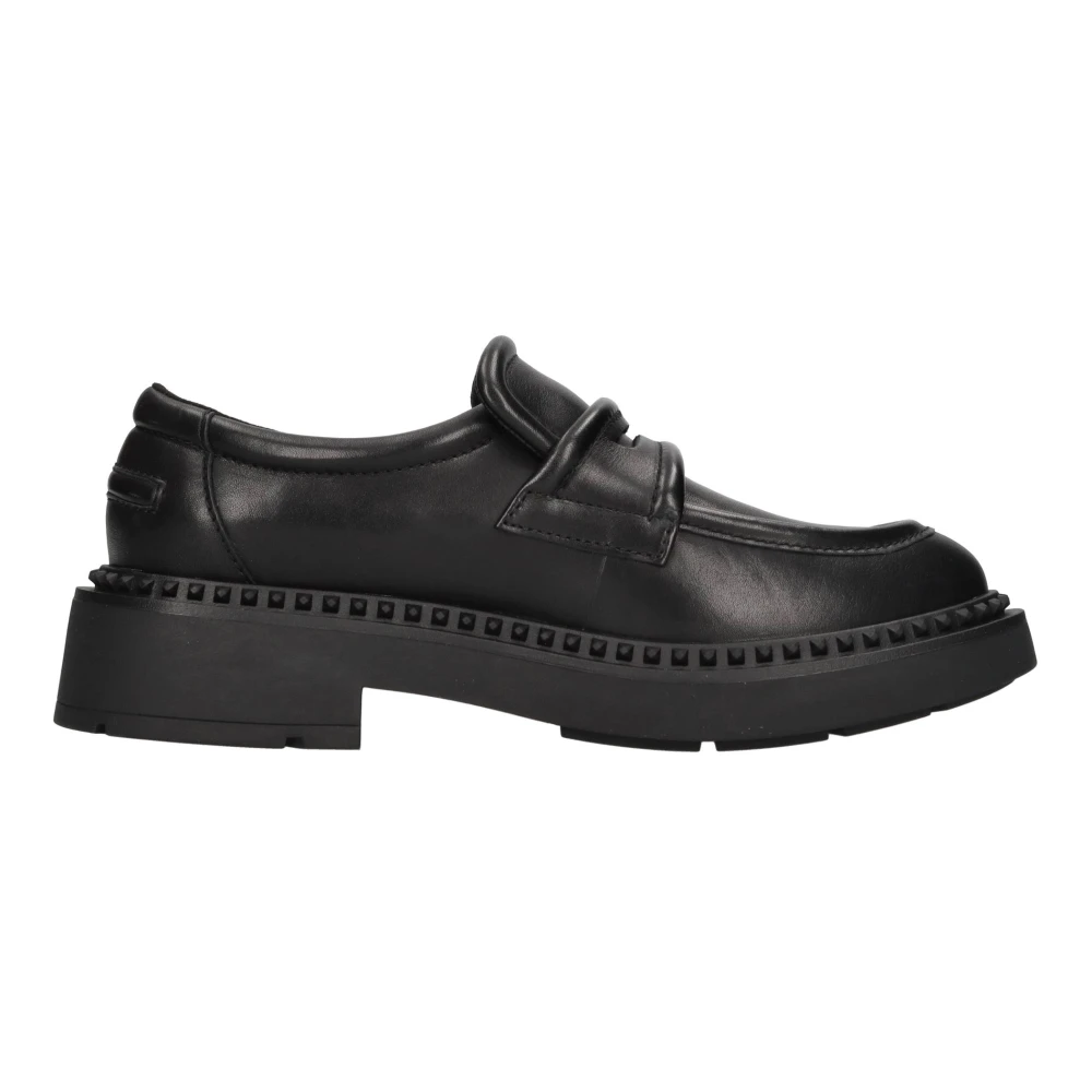 Ash Women's Black Loafers, 2 Uk, Flat Shoes