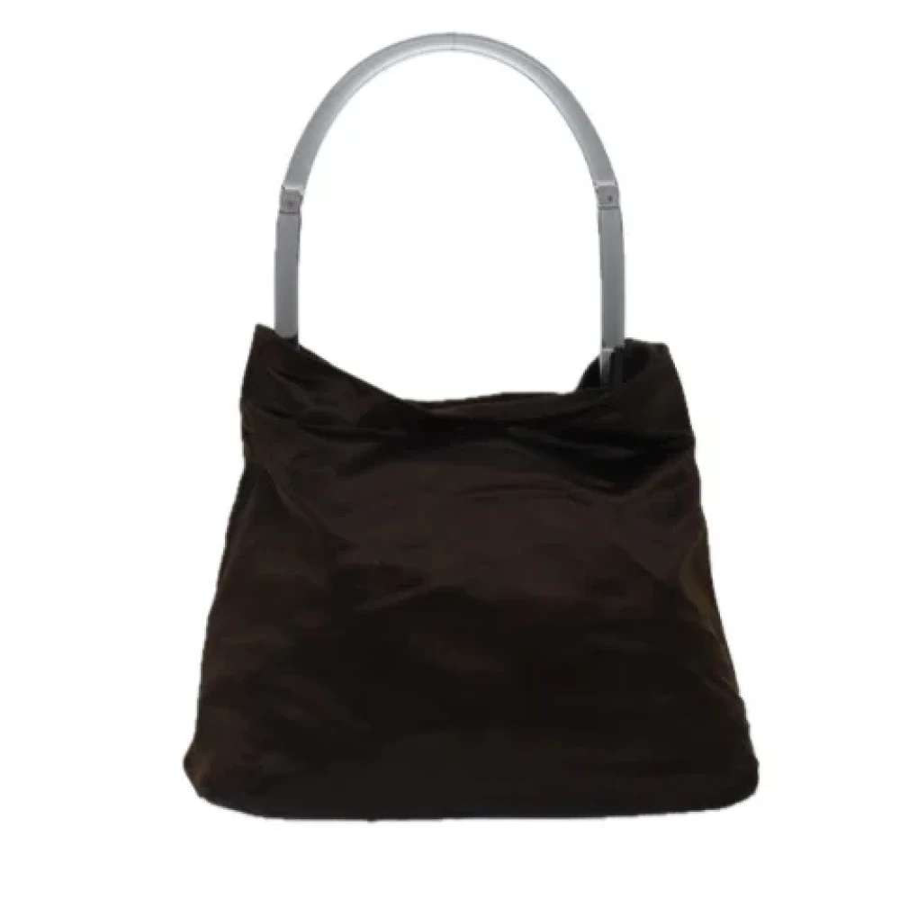Prada Vintage Pre-owned Satin totes Brown Dames