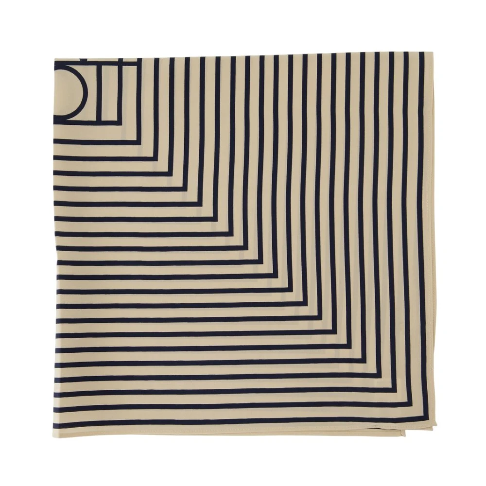Totême Women's White Signature Monogram Silk Scarf