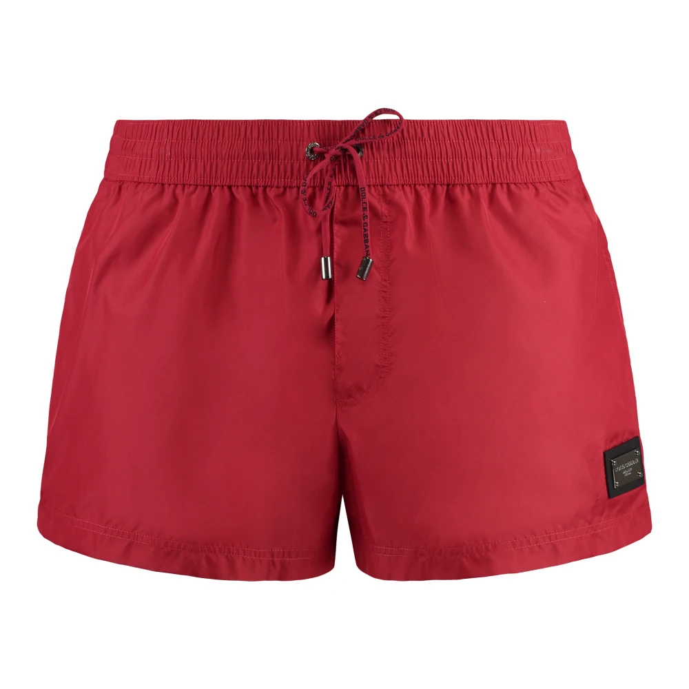 Dolce & Gabbana Mesh Lining Zwemshorts Polyester Red Heren