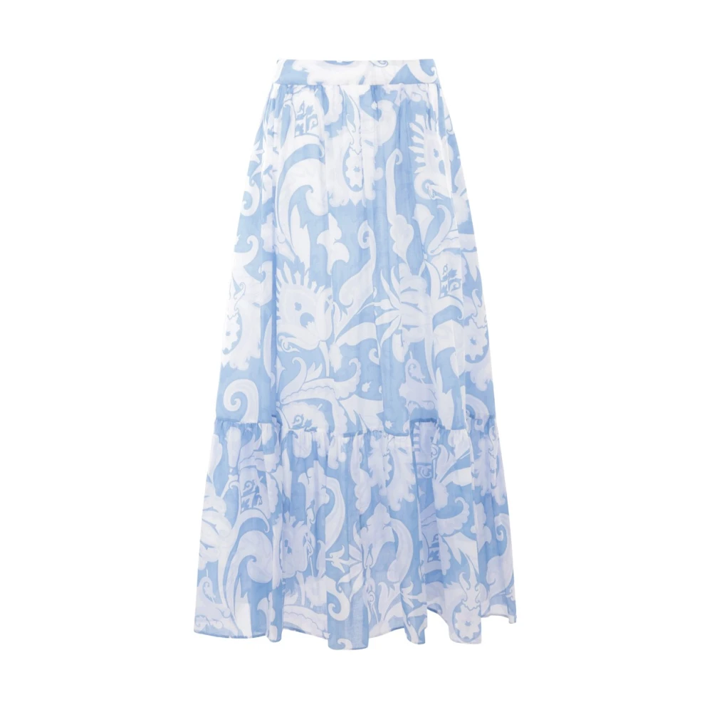 ETRO Paisley Print Lange Katoenen Rok Multicolor Dames