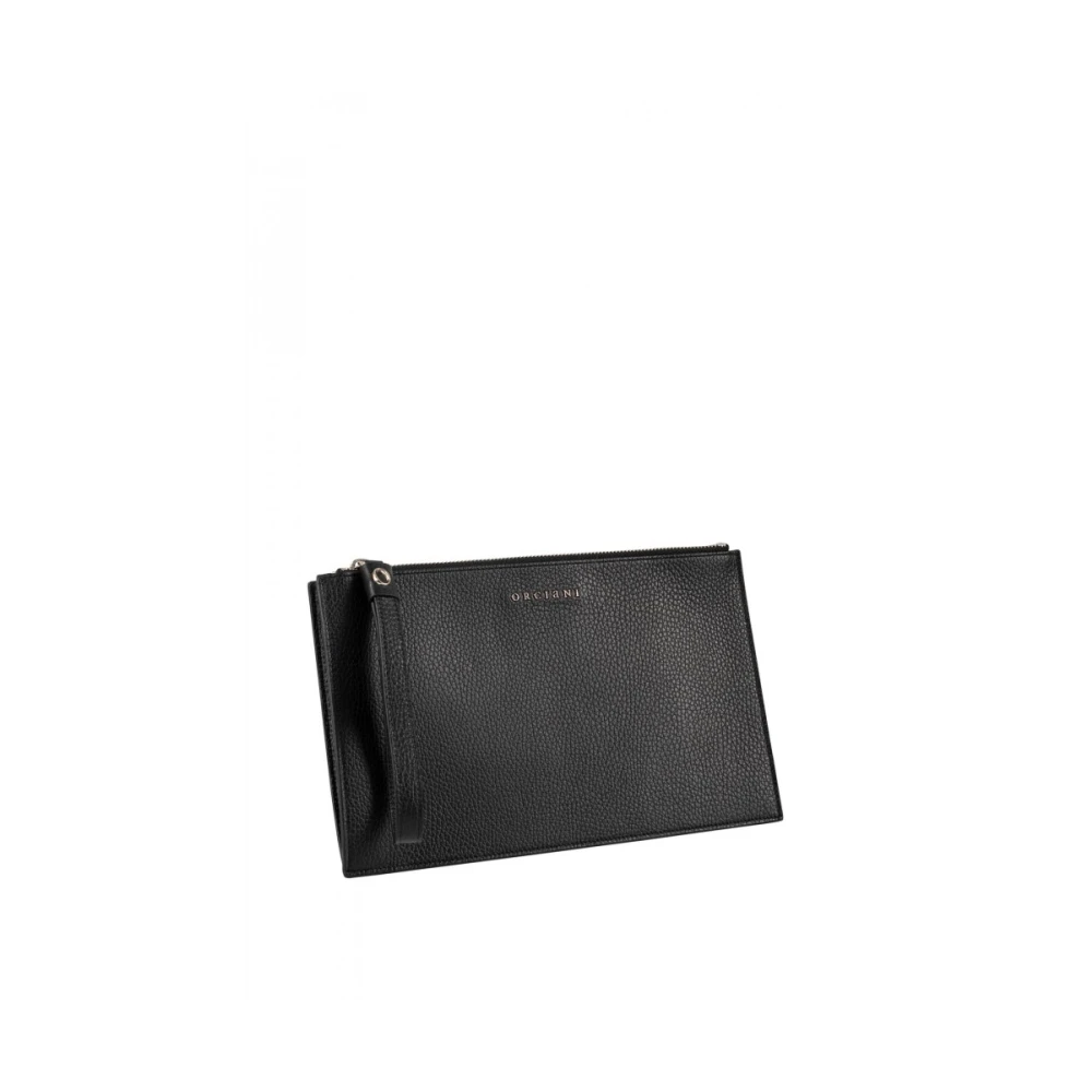 Orciani Leren Herentas Black Heren