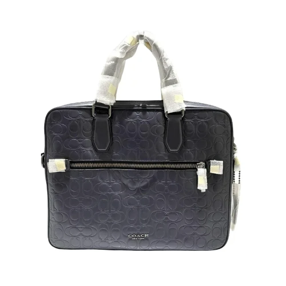 Coach Pre-owned Leather handbags Blue Heren