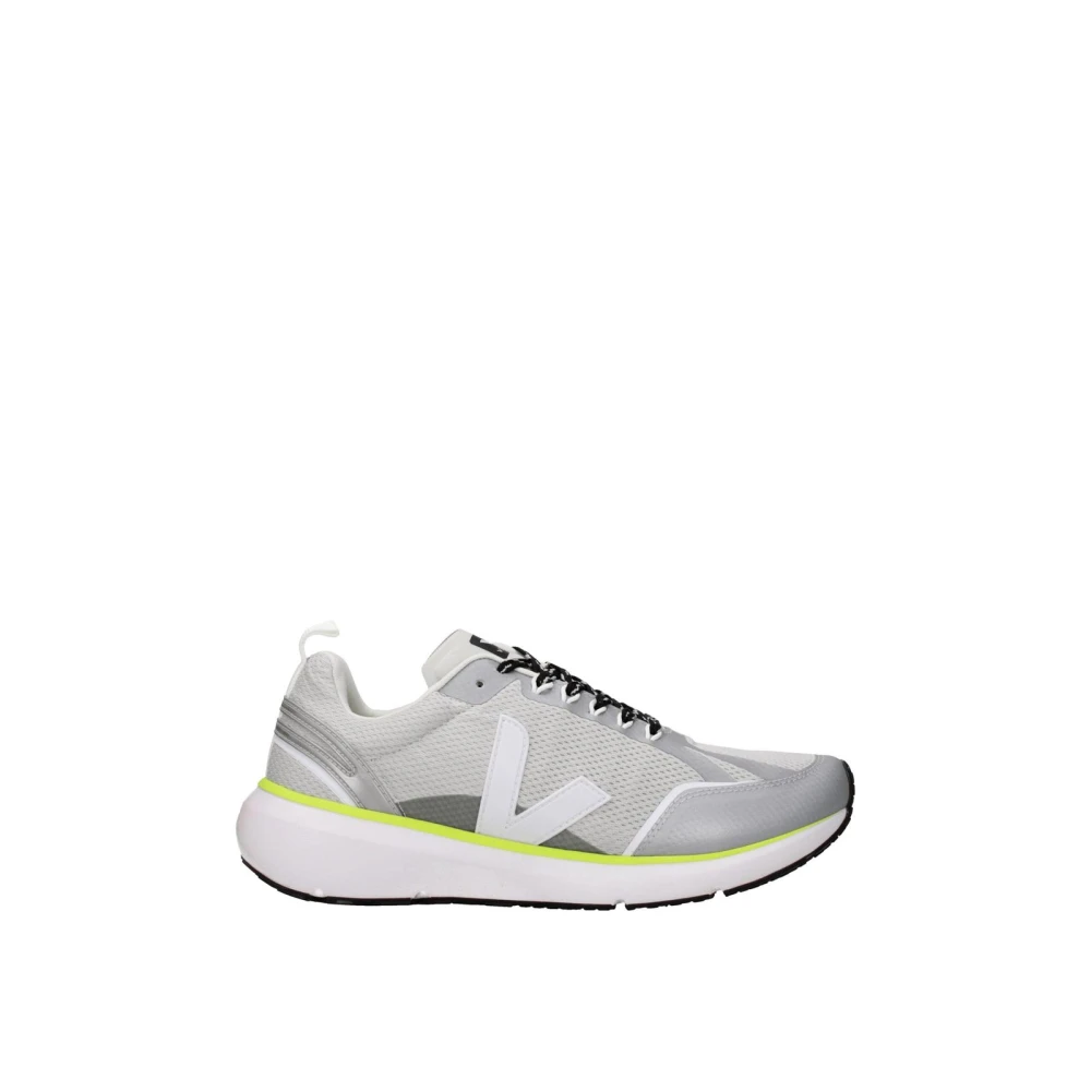 Veja Men's Gray Sporty Fabric Sneakers With Logo