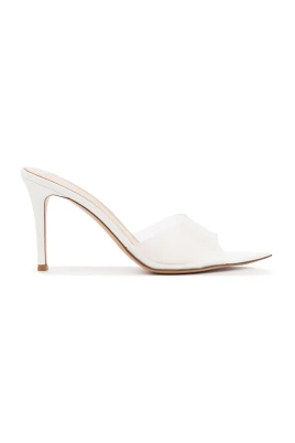 Spetsiga sandaler i plexiglas
