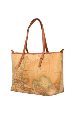 geo-print-leather-trim-shopping-bag