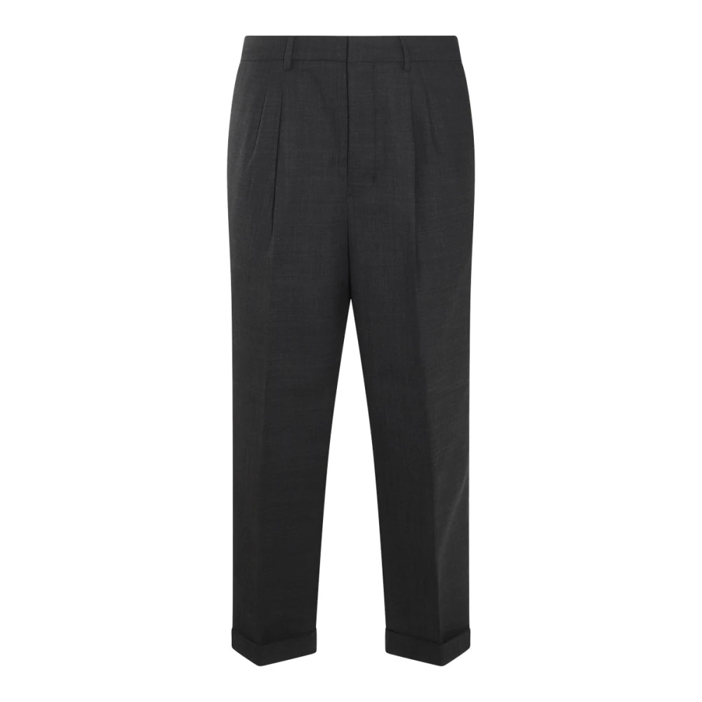 Ami Paris Grijze Wol Ritsbroek Gray Heren