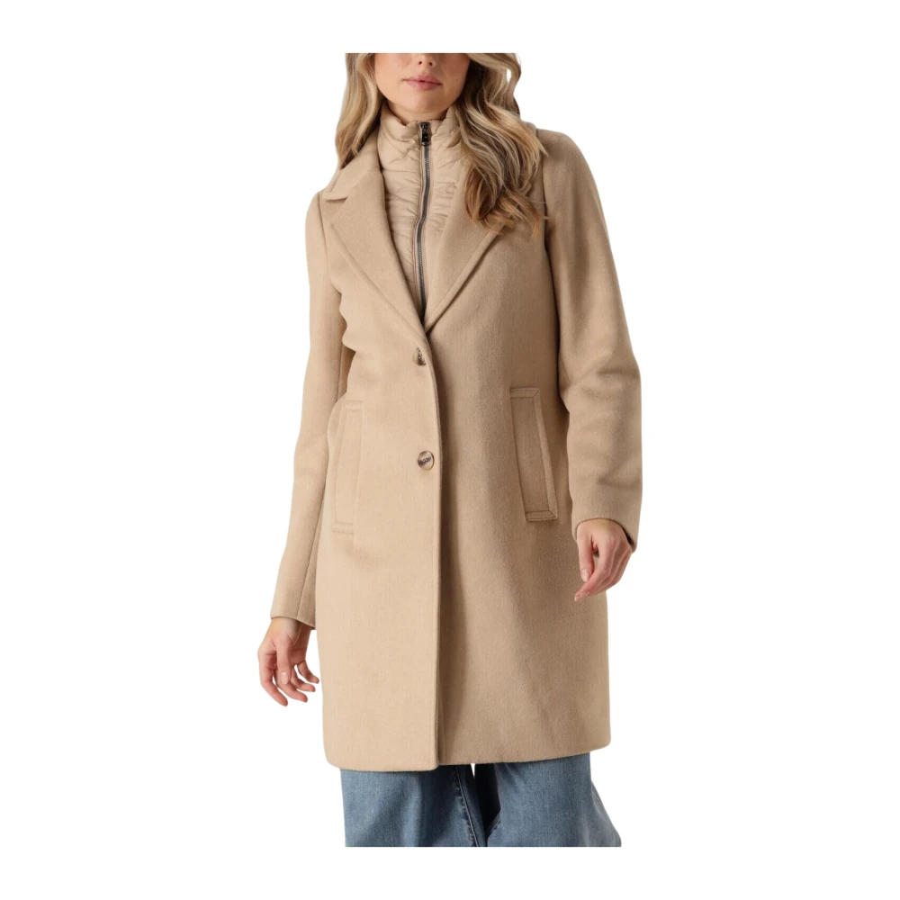 Beaumont Skylar Gewatteerde Jas in Zand Beige Dames