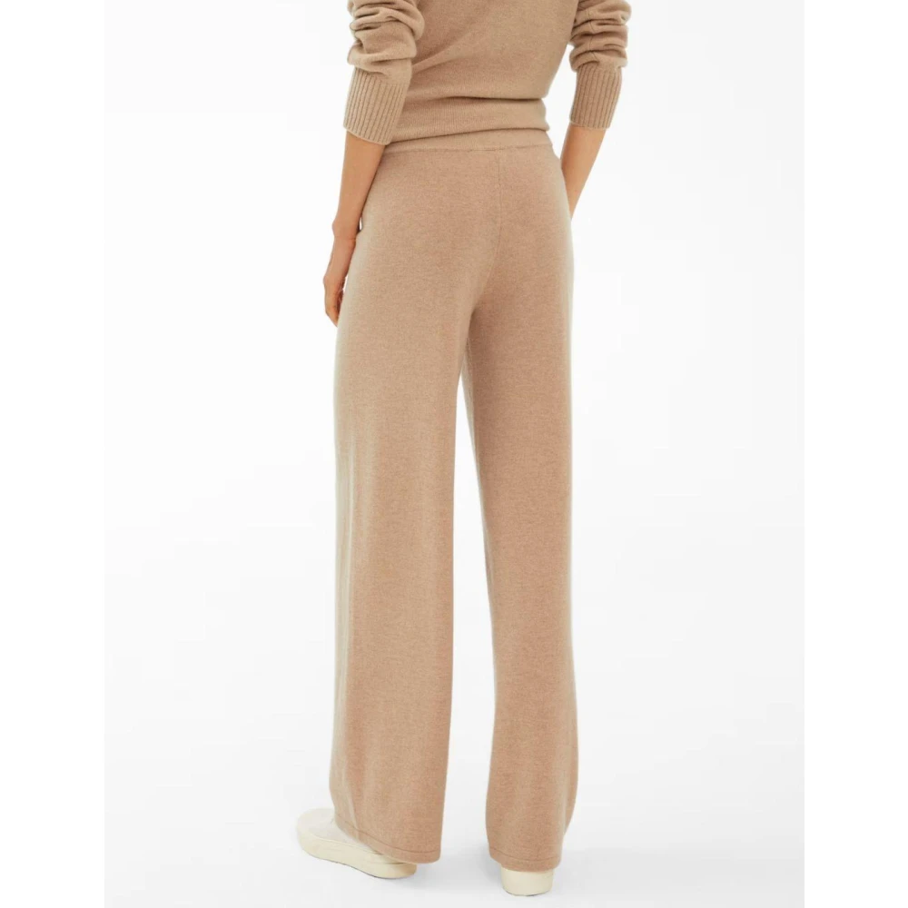 Juvia Wijde Cashmere Blend Gebreide Broek Brown Dames