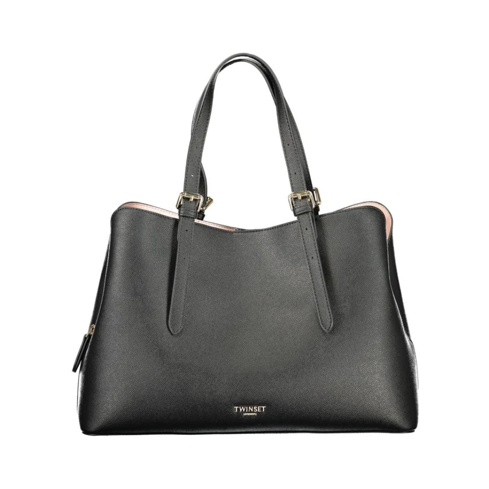 Twinset Women's Black Shopping Bags, One Size, Tote Bag