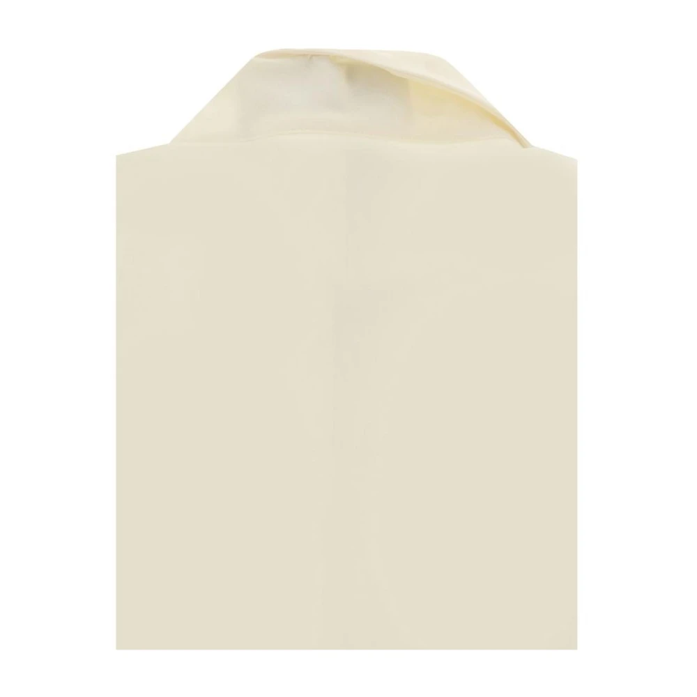 Róhe Asymmetrische wollen blazerjas met revers White Dames