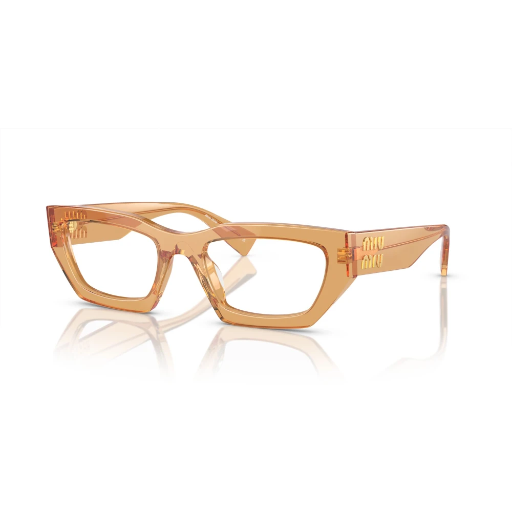 Miu Miu Unisex Yellow Transparent Eyewear Frames