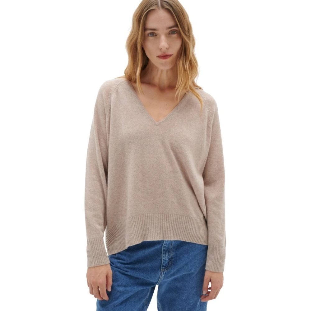 Beige In Wear Lukka V-Neck Cashmere Genser