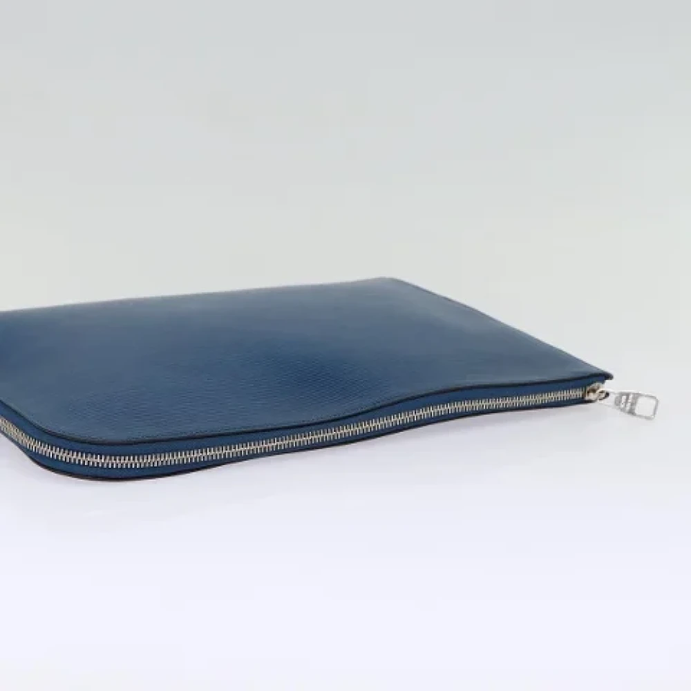 Louis Vuitton Vintage Pre-owned Leather clutches Blue Dames