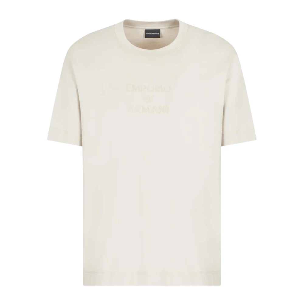 Emporio Armani Logo Print Jersey T-shirts en Polos Gray Heren