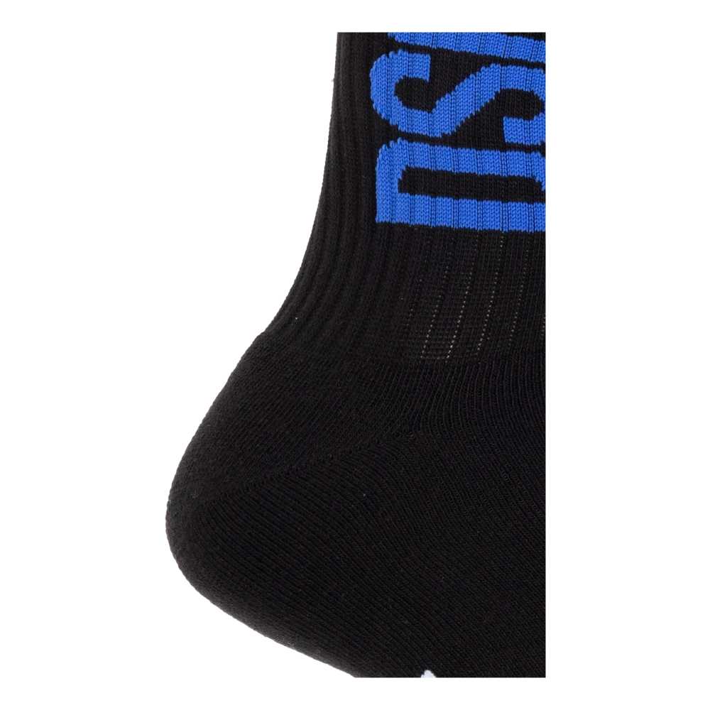 Dsquared2 Katoenen sokken met logo Black Heren