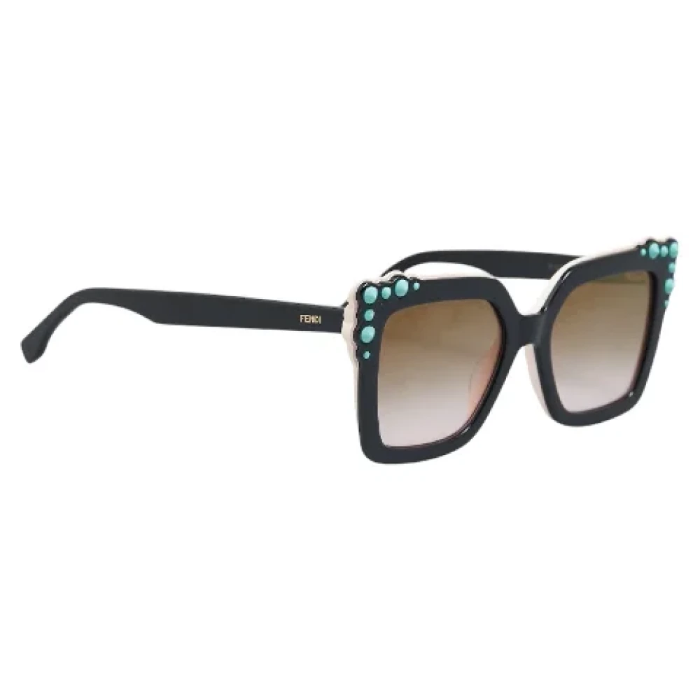 Fendi Vintage Pre-owned Plastic sunglasses Black Dames