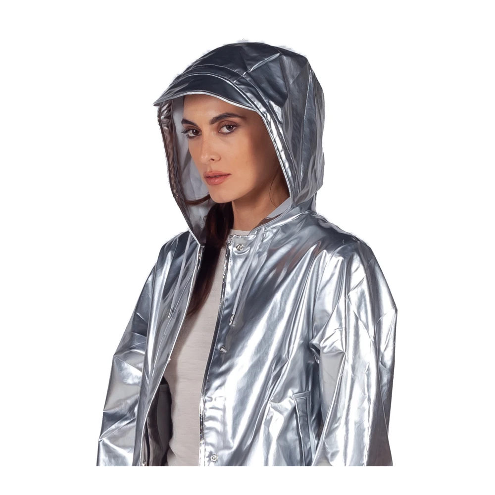 Rains String W3 Hooded Jacket Gray Dames