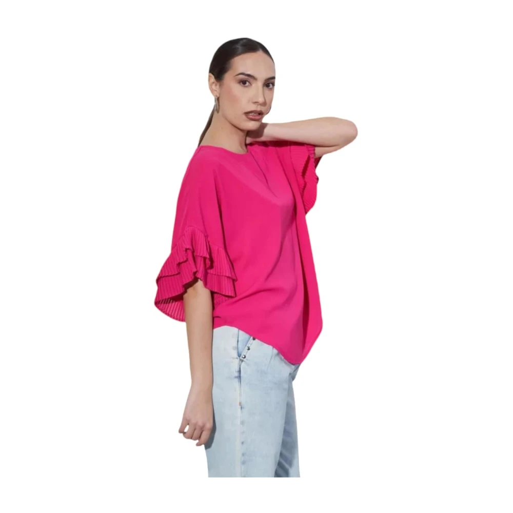 Kaos Dames 3 4 Mouw Blouse Pink Dames