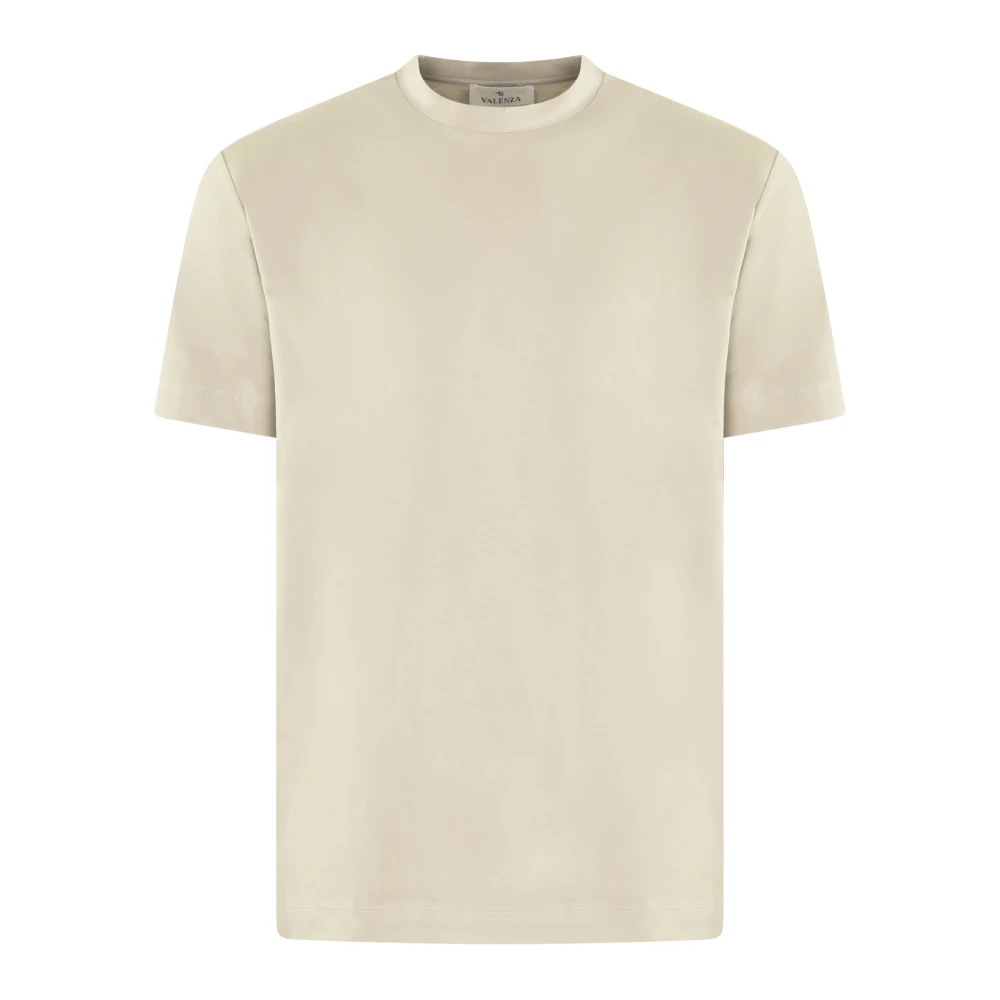 Valenza Supima Beige Interlock T-Shirt Beige Heren