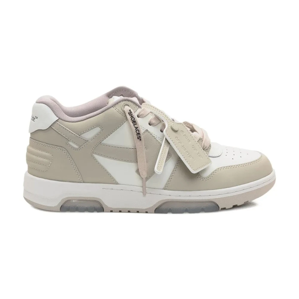 Off Out Of Office Calf Leather Sneakers Heren Schoenen Beige
