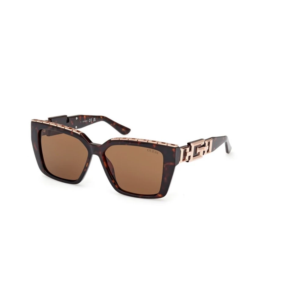 Guess Women's Brown Sunglasses,, Dark Havana Sunglasses With Lenses Medium